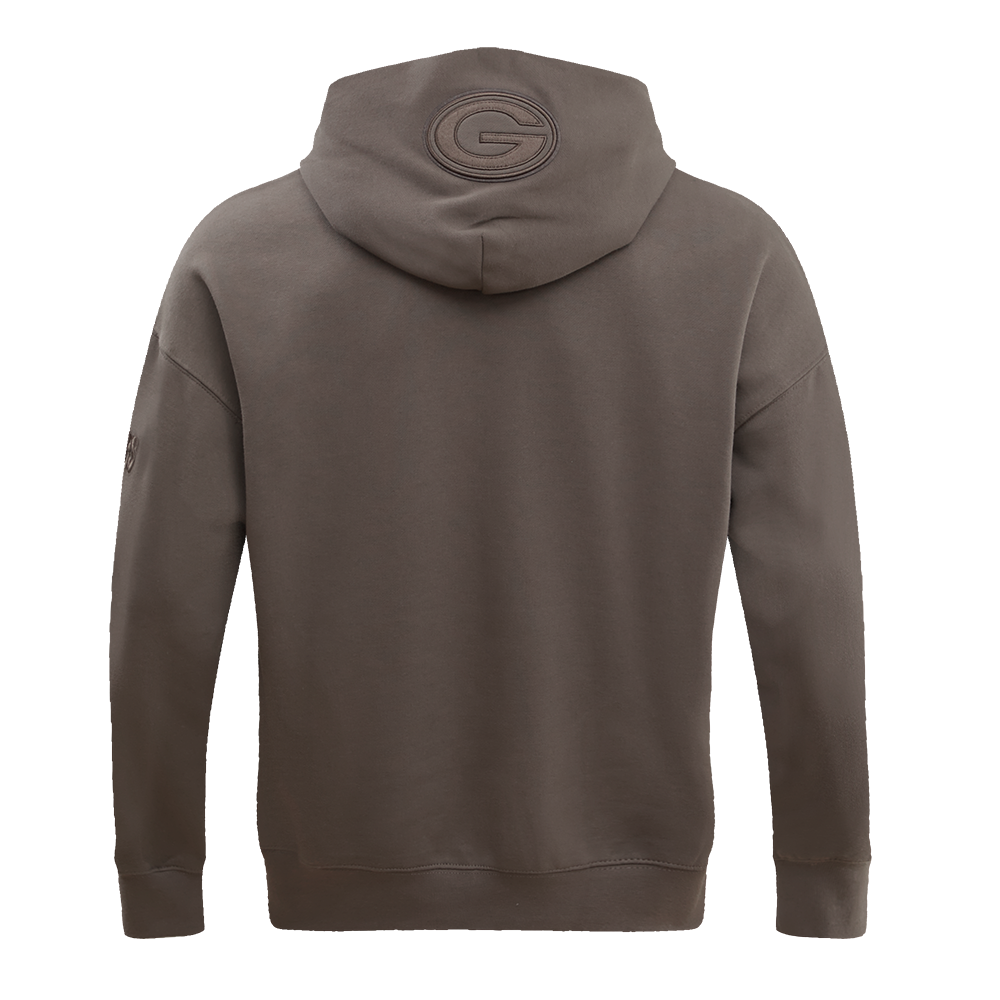 NFL GREEN BAY PACKERS NEUTRAL CHANDAIL À CAPUCHON À ÉPAULES TOMBANTES POUR HOMME (TAUPE FONCÉ)