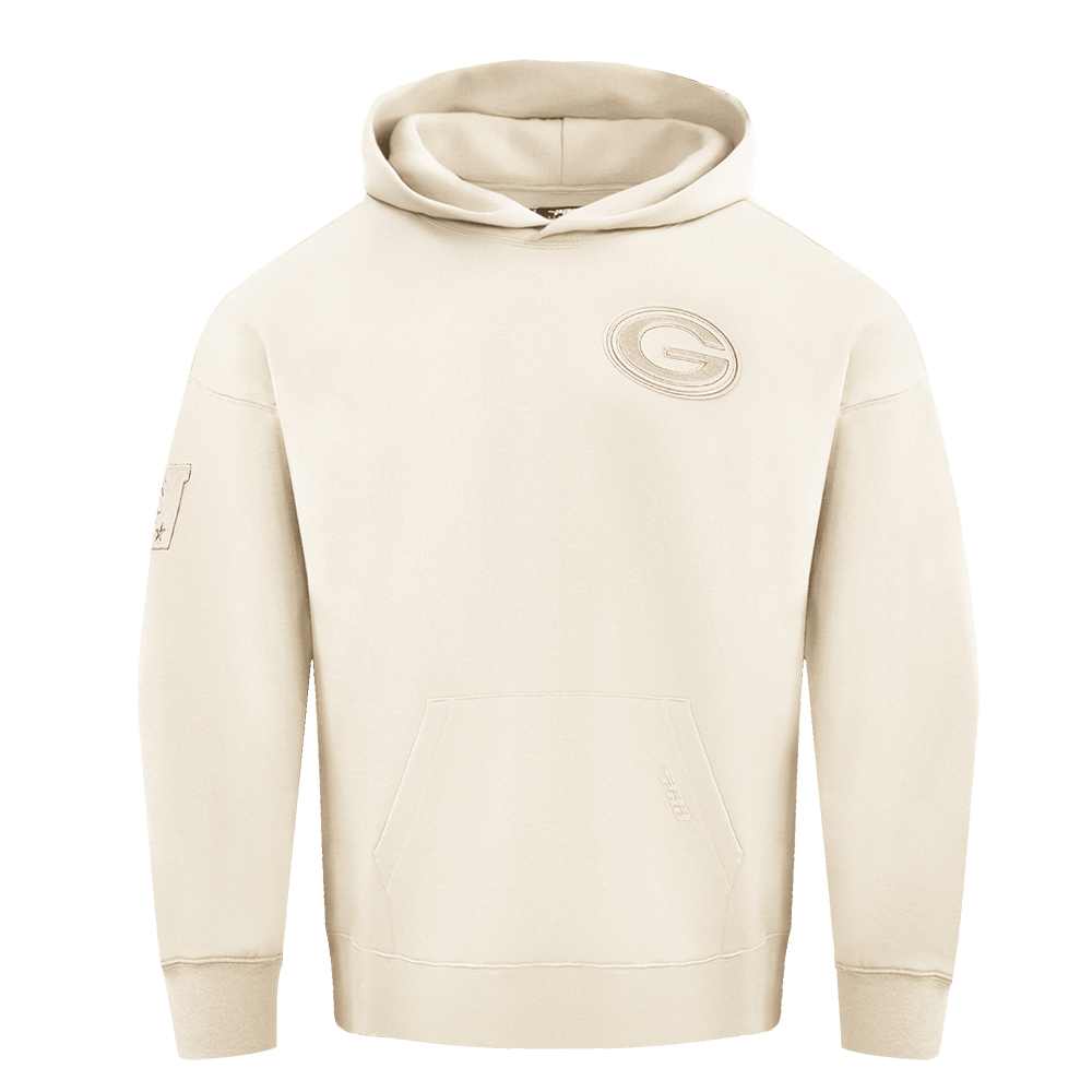 NFL GREEN BAY PACKERS NEUTRAL CHANDAIL À CAPUCHON À ÉPAULES TOMBANTES POUR HOMME (COQUILLE D'ŒUF)
