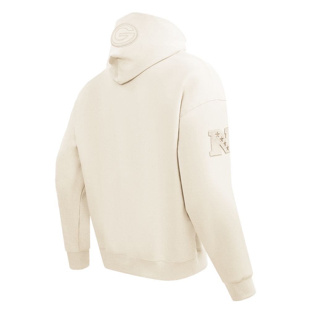 NFL GREEN BAY PACKERS NEUTRAL CHANDAIL À CAPUCHON À ÉPAULES TOMBANTES POUR HOMME (COQUILLE D'ŒUF)