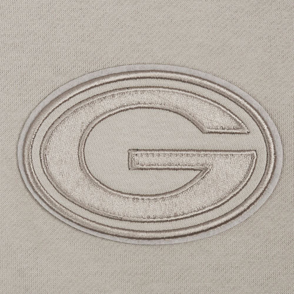 NFL GREEN BAY PACKERS NEUTRAL CHANDAIL À CAPUCHON À ÉPAULES TOMBANTES POUR HOMME (TAUPE)