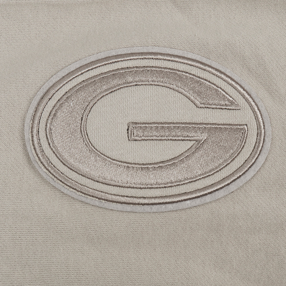 NFL GREEN BAY PACKERS NEUTRAL CHANDAIL À CAPUCHON À ÉPAULES TOMBANTES POUR HOMME (TAUPE)
