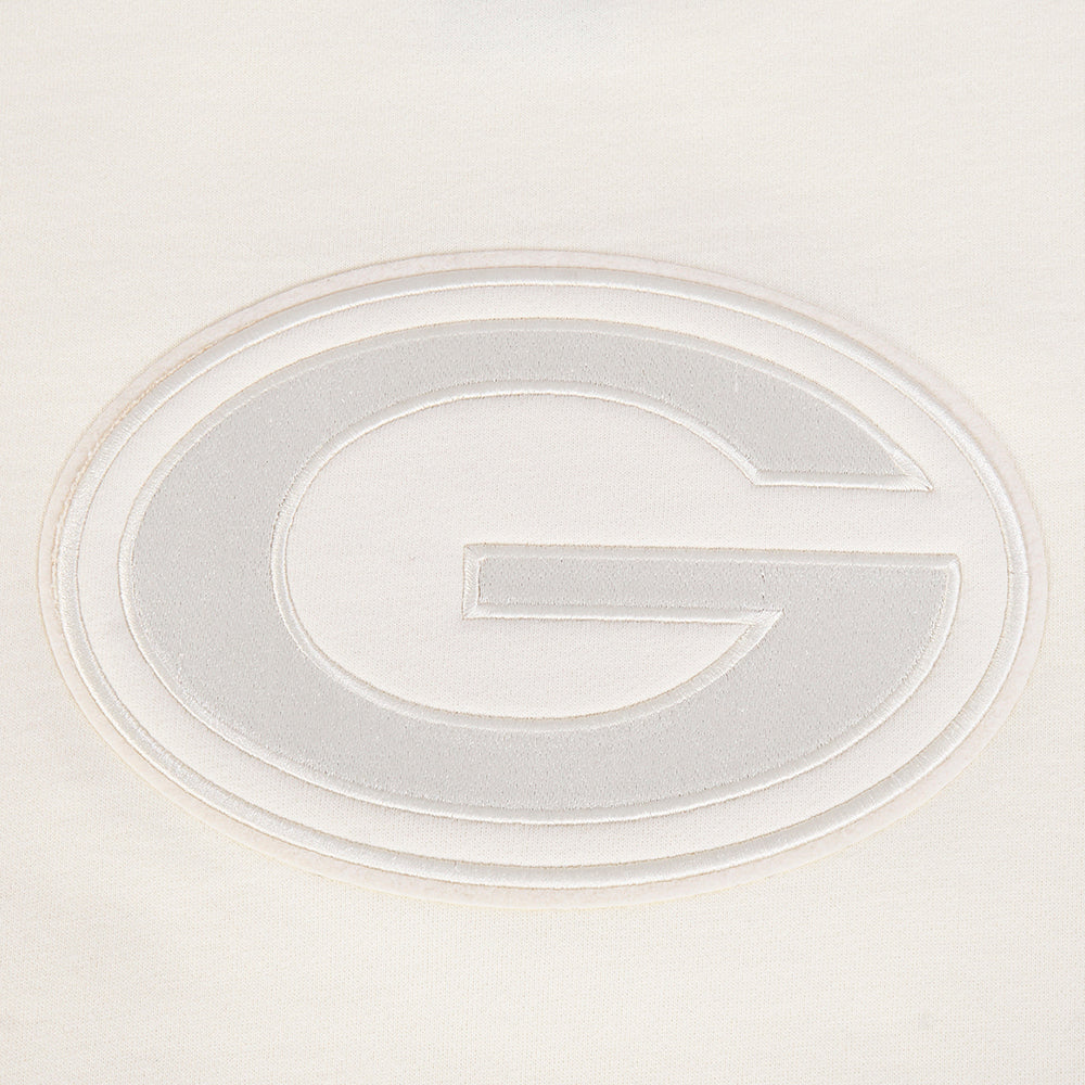 NFL GREEN BAY PACKERS NEUTRAL CHANDAIL À COL ROND EN MOLLETON À ÉPAULES TOMBANTES POUR HOMME (COQUILLE D'ŒUF)