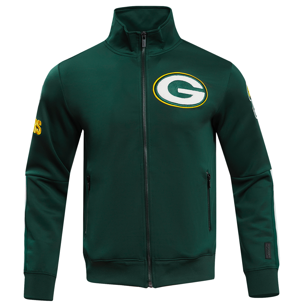 NFL GREEN BAY PACKERS  CLASSIC MEN'S DK TRACK JACKET (FOREST GREEN)
