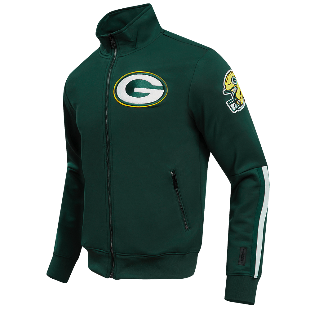 NFL GREEN BAY PACKERS  CLASSIC MEN'S DK TRACK JACKET (FOREST GREEN)