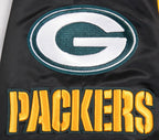 NFL GREEN BAY PACKERS BLOUSON EN SATIN À GRAND LOGO POUR HOMME (NOIR)