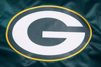 NFL GREEN BAY PACKERS BIG LOGO MEN'S SATIN JACKET (FOREST GREEN)