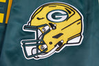 NFL GREEN BAY PACKERS BIG LOGO MEN'S SATIN JACKET (FOREST GREEN)