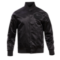 NFL GREEN BAY PACKERS TRIPLE BLACK MEN'S SATIN JACKET (TRIPLE BLACK MEN'S)