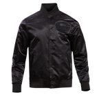 NFL GREEN BAY PACKERS TRIPLE BLACK MEN'S SATIN JACKET (TRIPLE BLACK MEN'S)