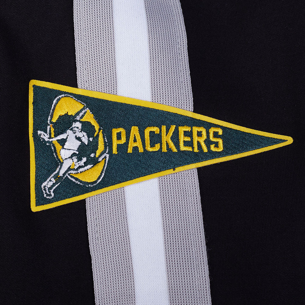 NFL GREEN BAY PACKERS BLOUSON RÉTRO PRO GAME DAY (NOIR/ARGENT/BLANC)