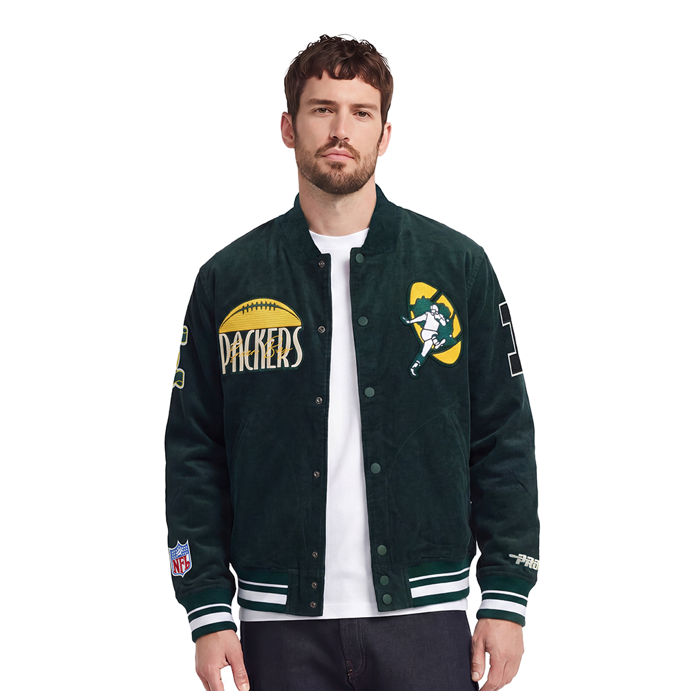 NFL GREEN BAY PACKERS ORIGINAL PLAYERS BLOUSON POUR HOMME (VERT FORÊT)