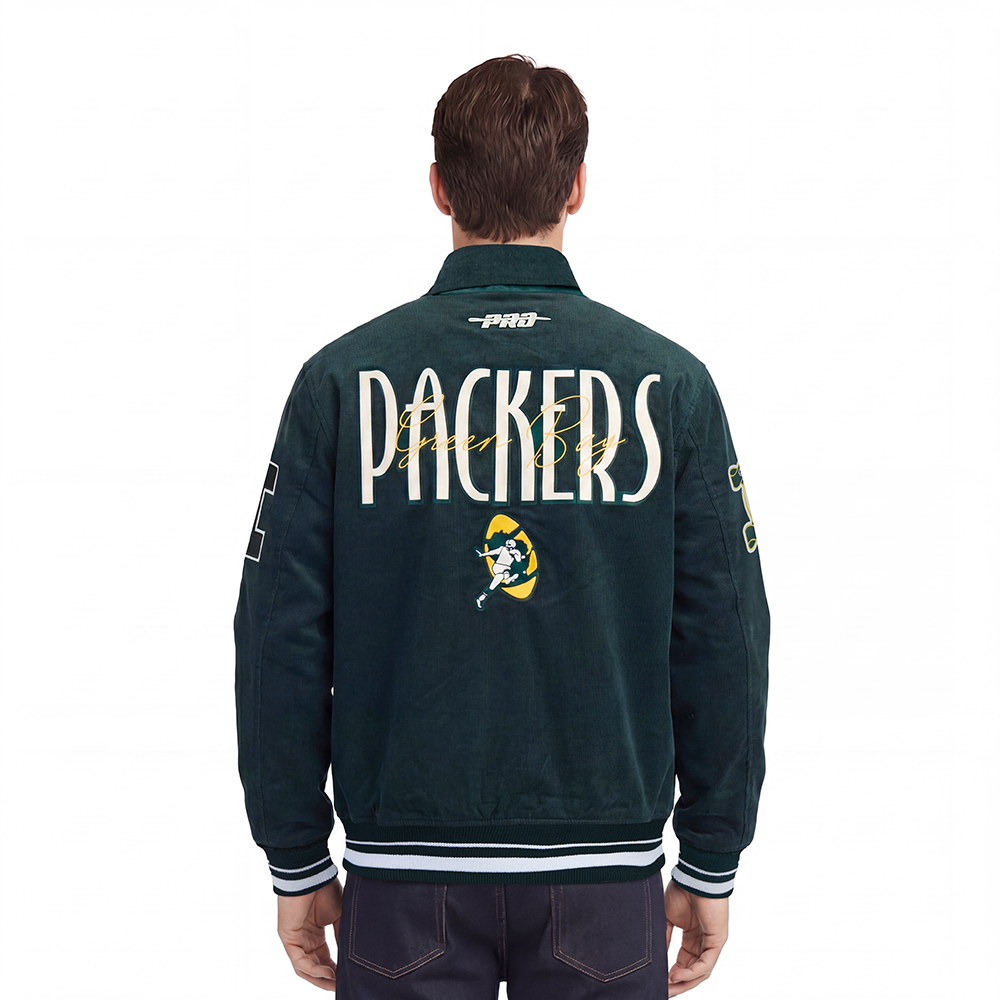 NFL GREEN BAY PACKERS ORIGINAL PLAYERS MEN'S JACKET (FOREST GREEN)