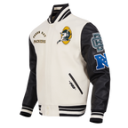 NFL GREEN BAY PACKERS RETRO CLASSIC MEN'S RIB WOOL VARSITY JACKET (EGGSHELL/ BLACK)
