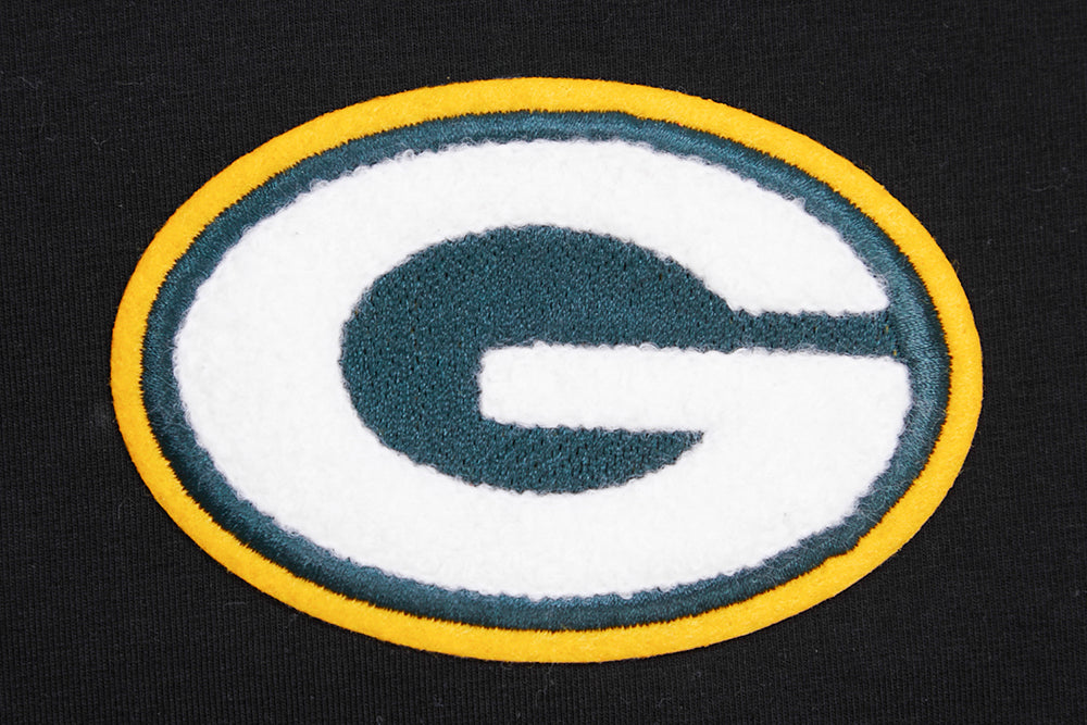 NFL GREEN BAY PACKERS  CLASSIC WOMEN'S SINGLE JERSEY BOXY TEE (BLACK)