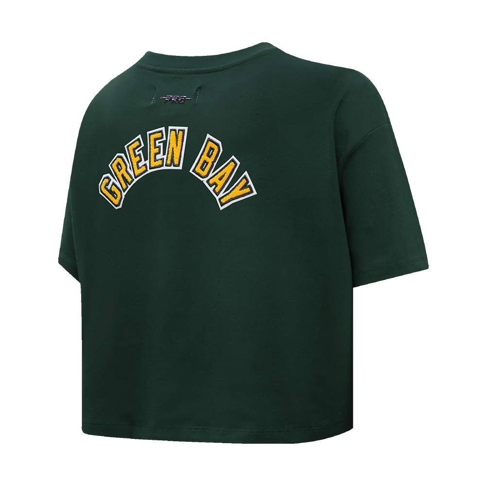 NFL GREEN BAY PACKERS  CLASSIC SINGLE JERSEY BOXY TEE (FOREST GREEN)
