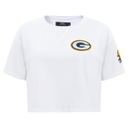 NFL GREEN BAY PACKERS  CLASSIC SINGLE JERSEY BOXY TEE (WHITE)