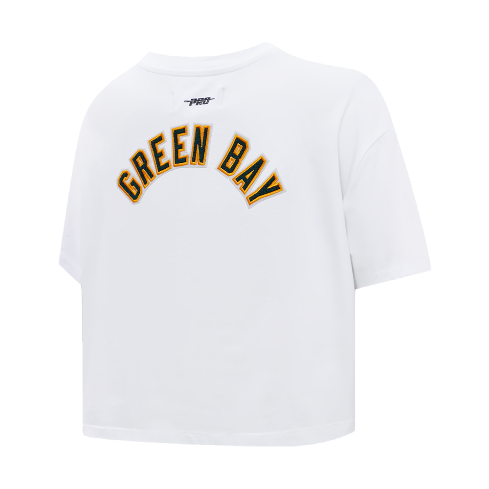 NFL GREEN BAY PACKERS  CLASSIC SINGLE JERSEY BOXY TEE (WHITE)