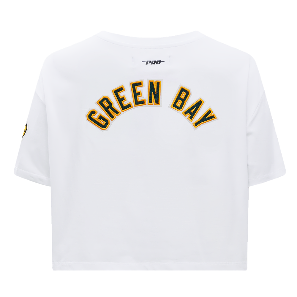 NFL GREEN BAY PACKERS  CLASSIC SINGLE JERSEY BOXY TEE (WHITE)