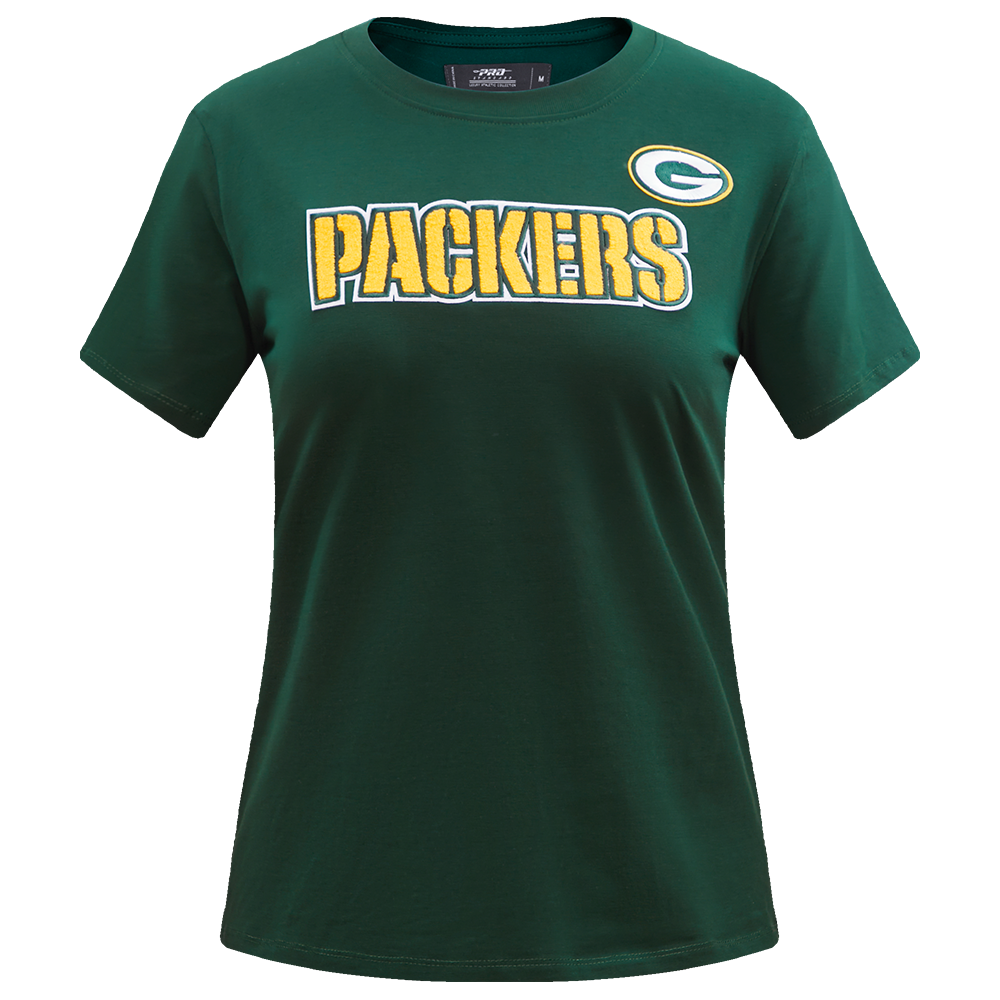 NFL GREEN BAY PACKERS CLASSIC T-SHIRT AJUSTÉ EN JERSEY SIMPLE (VERT FORÊT)
