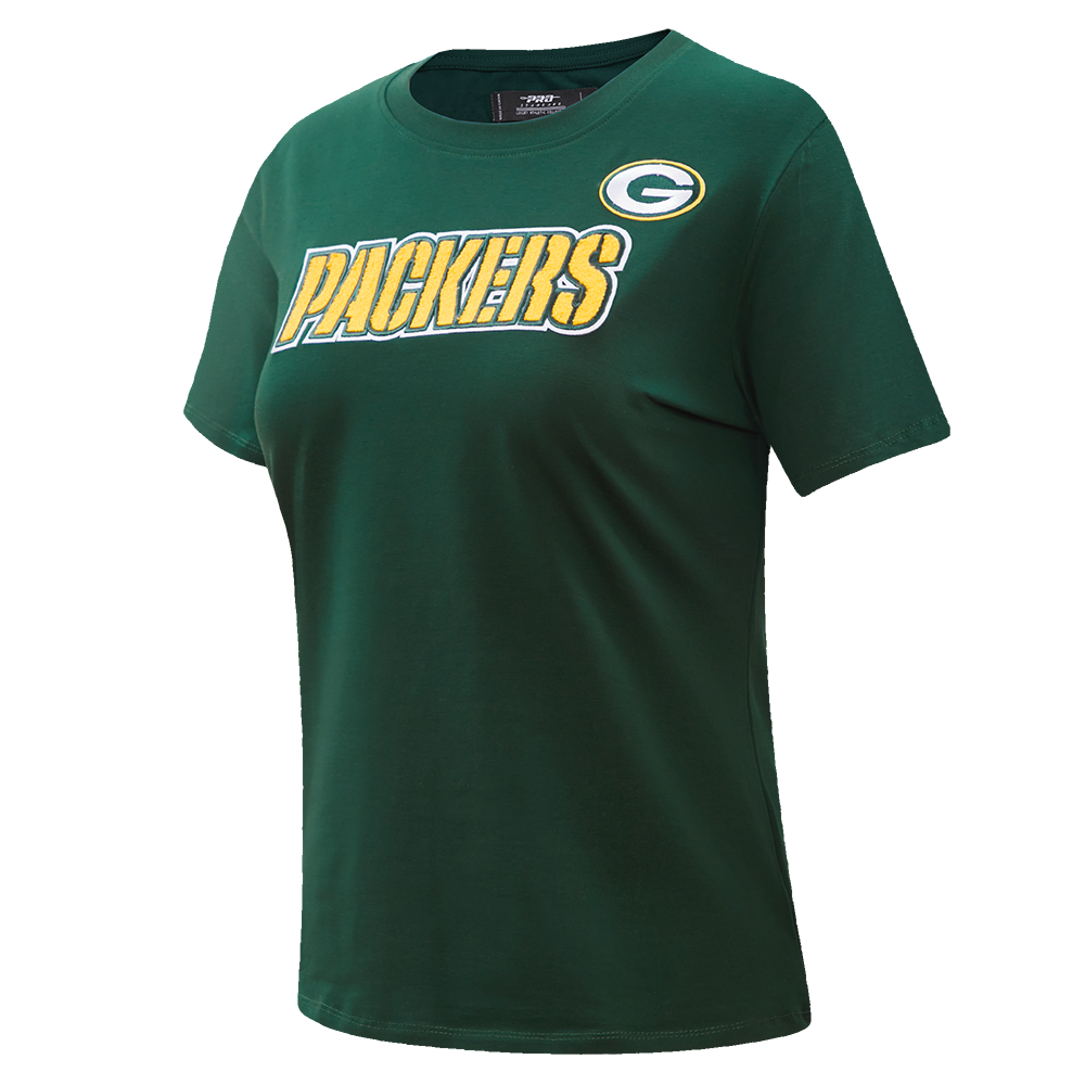 NFL GREEN BAY PACKERS CLASSIC T-SHIRT AJUSTÉ EN JERSEY SIMPLE (VERT FORÊT)