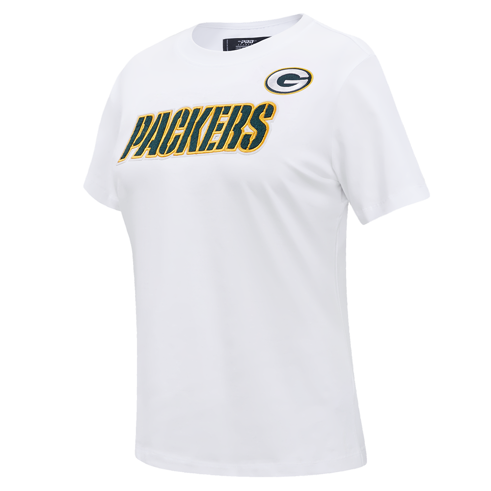 NFL GREEN BAY PACKERS CLASSIC SINGLE JERSEY SLIM FIT TEE (WHITE)
