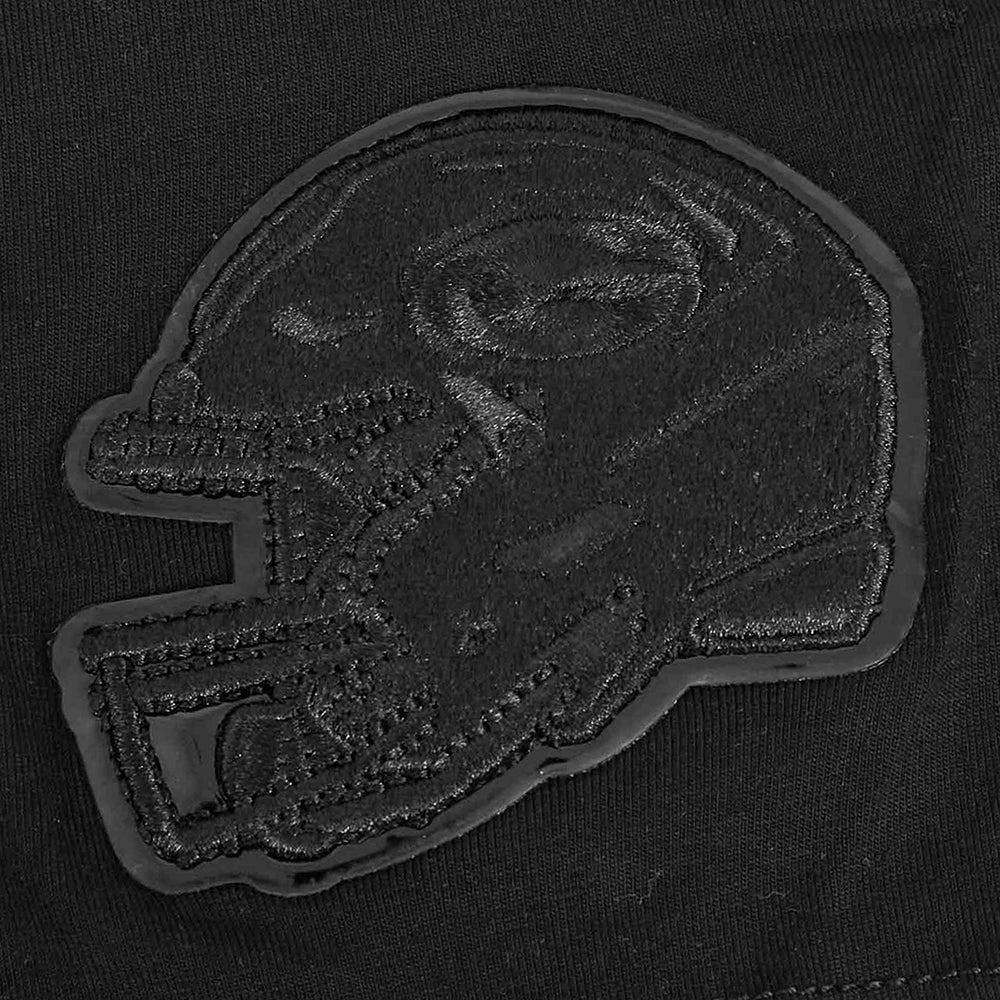 NFL GREEN BAY PACKERS TRIPLE BLACK WOMEN'S SINGLE JERSEY BOXY TEE (TRIPLE BLACK WOMEN'S)