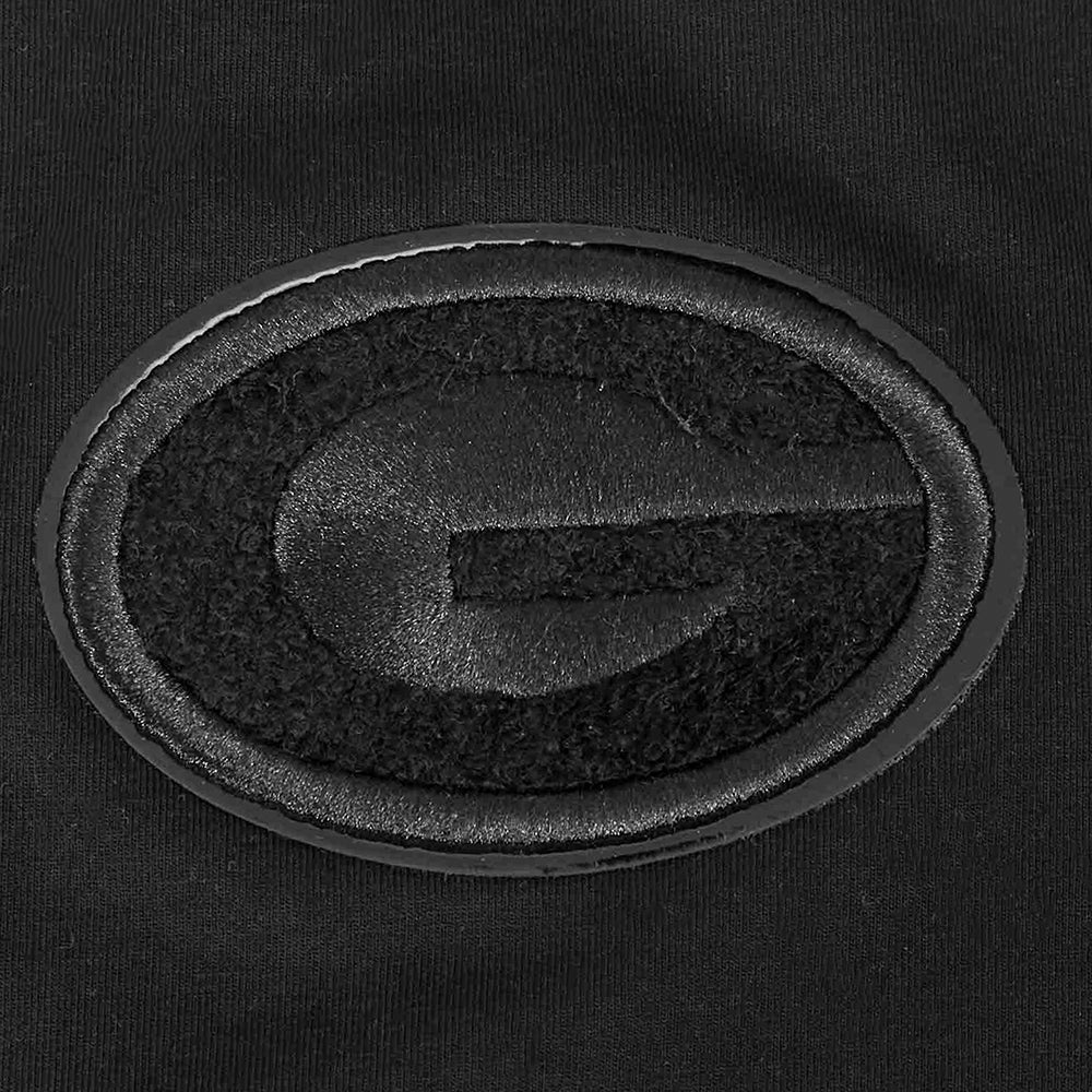 NFL GREEN BAY PACKERS TRIPLE BLACK WOMEN'S SINGLE JERSEY BOXY TEE (TRIPLE BLACK WOMEN'S)