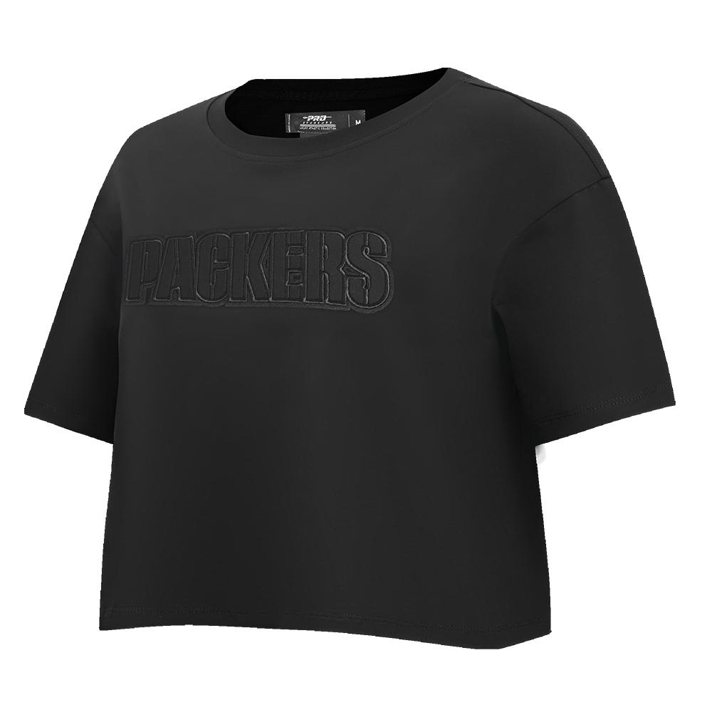 NFL GREEN BAY PACKERS NEUTRAL WOMEN'S BOXY TEE (BLACK)