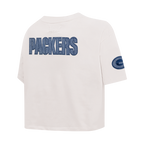 NFL GREEN BAY PACKERS VARSITY BLUES WOMEN'S  SJ BOXY TEE (LINEN)
