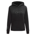 NFL GREEN BAY PACKERS TRIPLE BLACK WOMEN'S FLC PO HOODIE (TRIPLE BLACK WOMEN'S)