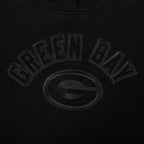 NFL GREEN BAY PACKERS TRIPLE BLACK WOMEN'S FLC PO HOODIE (TRIPLE BLACK WOMEN'S)