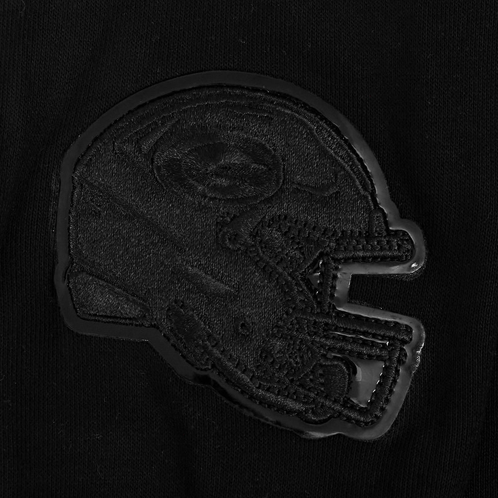 NFL GREEN BAY PACKERS TRIPLE BLACK WOMEN'S FLC PO HOODIE (TRIPLE BLACK WOMEN'S)
