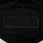 NFL GREEN BAY PACKERS TRIPLE BLACK WOMEN'S FLC PO HOODIE (TRIPLE BLACK WOMEN'S)