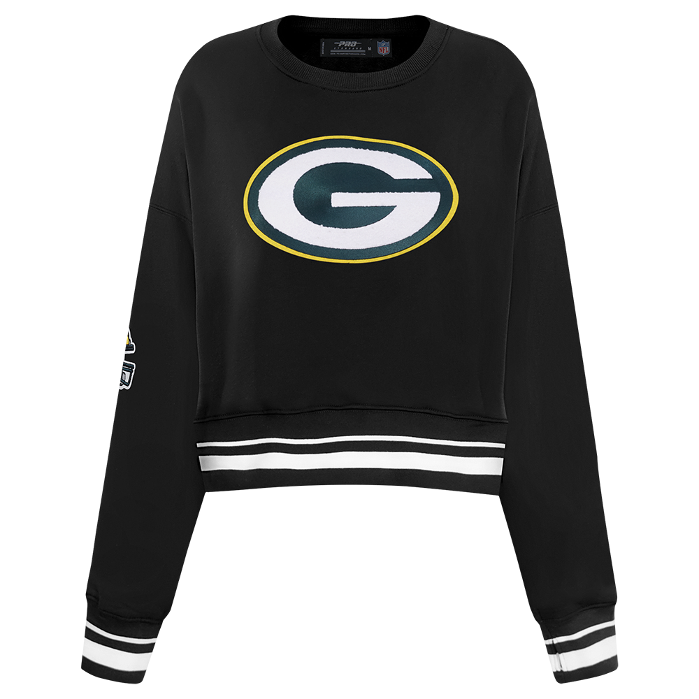 NFL GREEN BAY PACKERS CHANDAIL À COL ROND MASHUP CÔTELÉ POUR FEMME (NOIR)