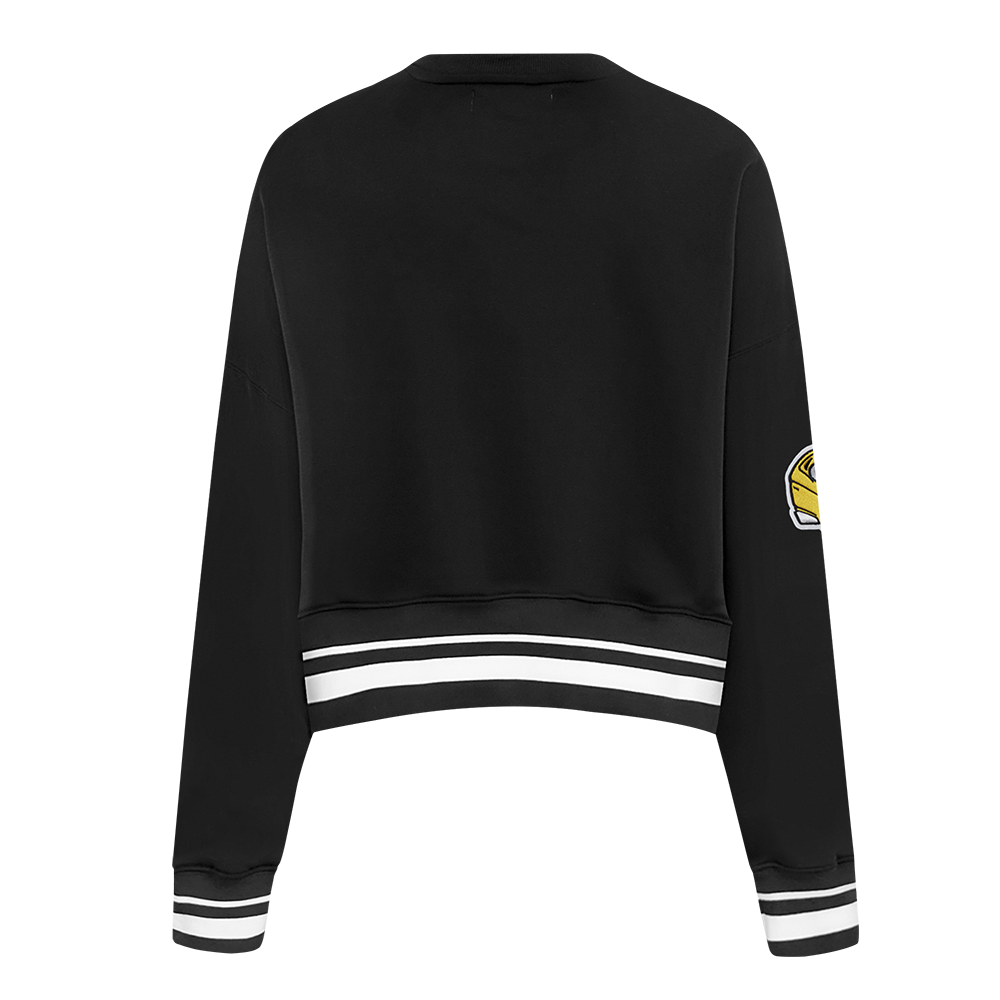 NFL GREEN BAY PACKERS CHANDAIL À COL ROND MASHUP CÔTELÉ POUR FEMME (NOIR)