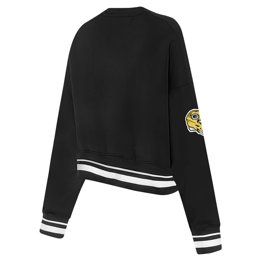 NFL GREEN BAY PACKERS CHANDAIL À COL ROND MASHUP CÔTELÉ POUR FEMME (NOIR)
