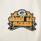 NFL GREEN BAY PACKERS REBEL ATHLETICS WOMEN'S FLC CREWNECK (EGGSHELL)