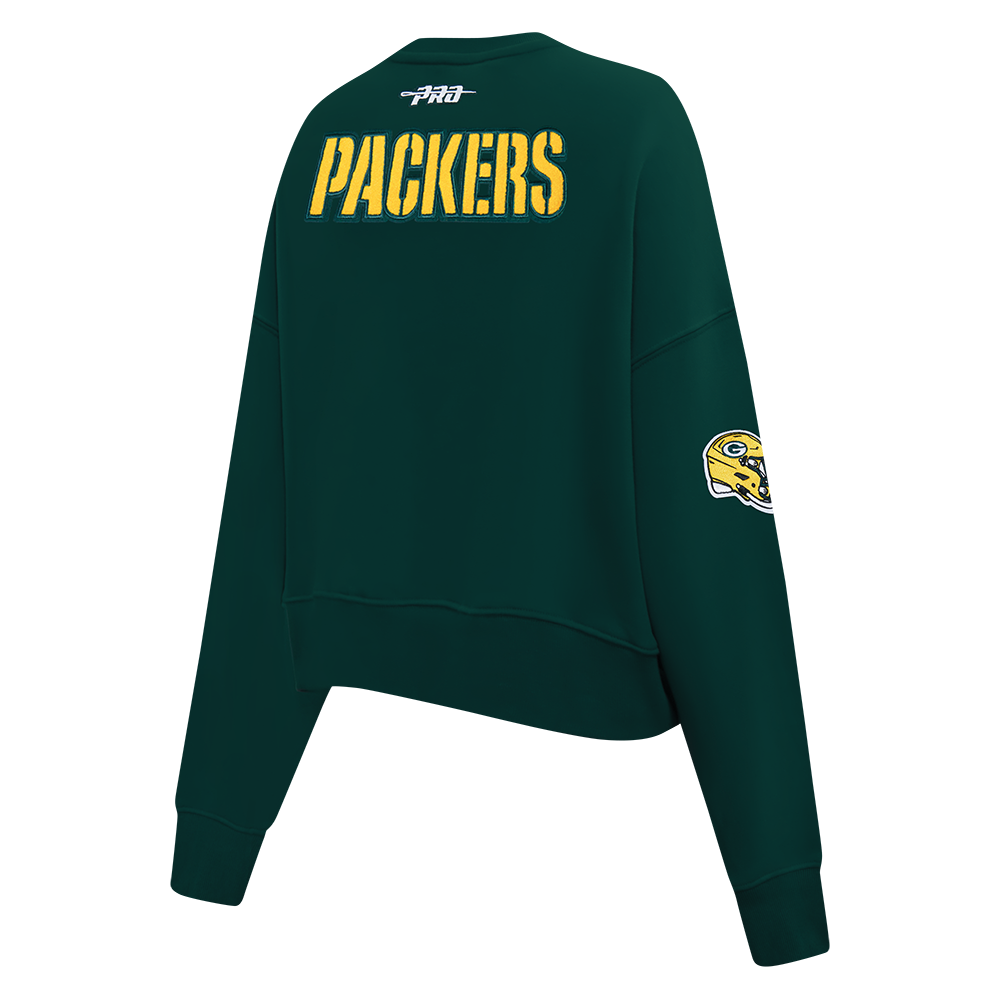 NFL GREEN BAY PACKERS JORDAN LOVE #10 CLASSIC PNN CHANDAIL À COL ROND EN MOLLETON POUR FEMME (VERT FORÊT)