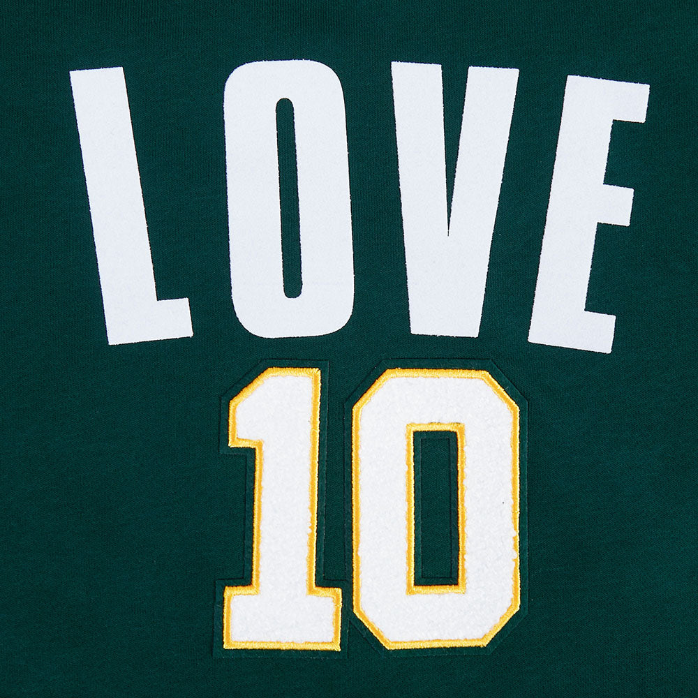 NFL GREEN BAY PACKERS JORDAN LOVE #10 CLASSIC PNN CHANDAIL À COL ROND EN MOLLETON POUR FEMME (VERT FORÊT)