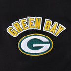 NFL GREEN BAY PACKERS CLASSIC CHANDAIL À CAPUCHON COURT EN MOLLETON POUR FEMME (NOIR)
