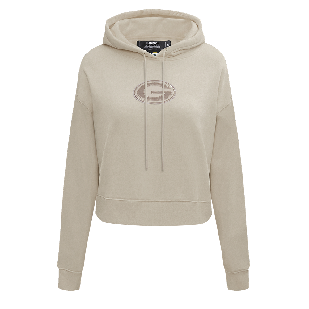 NFL GREEN BAY PACKERS NEUTRAL CHANDAIL À CAPUCHON COURT POUR FEMME (TAUPE)