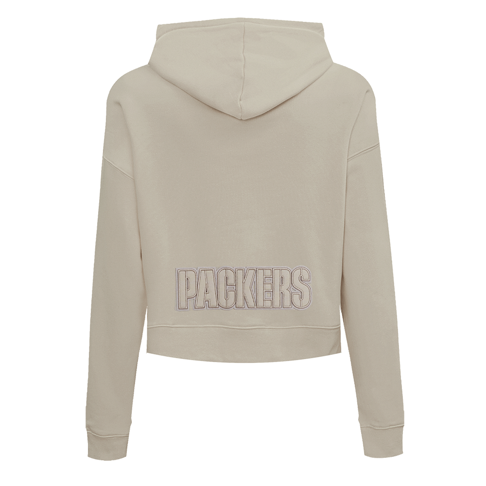 NFL GREEN BAY PACKERS NEUTRAL CHANDAIL À CAPUCHON COURT POUR FEMME (TAUPE)