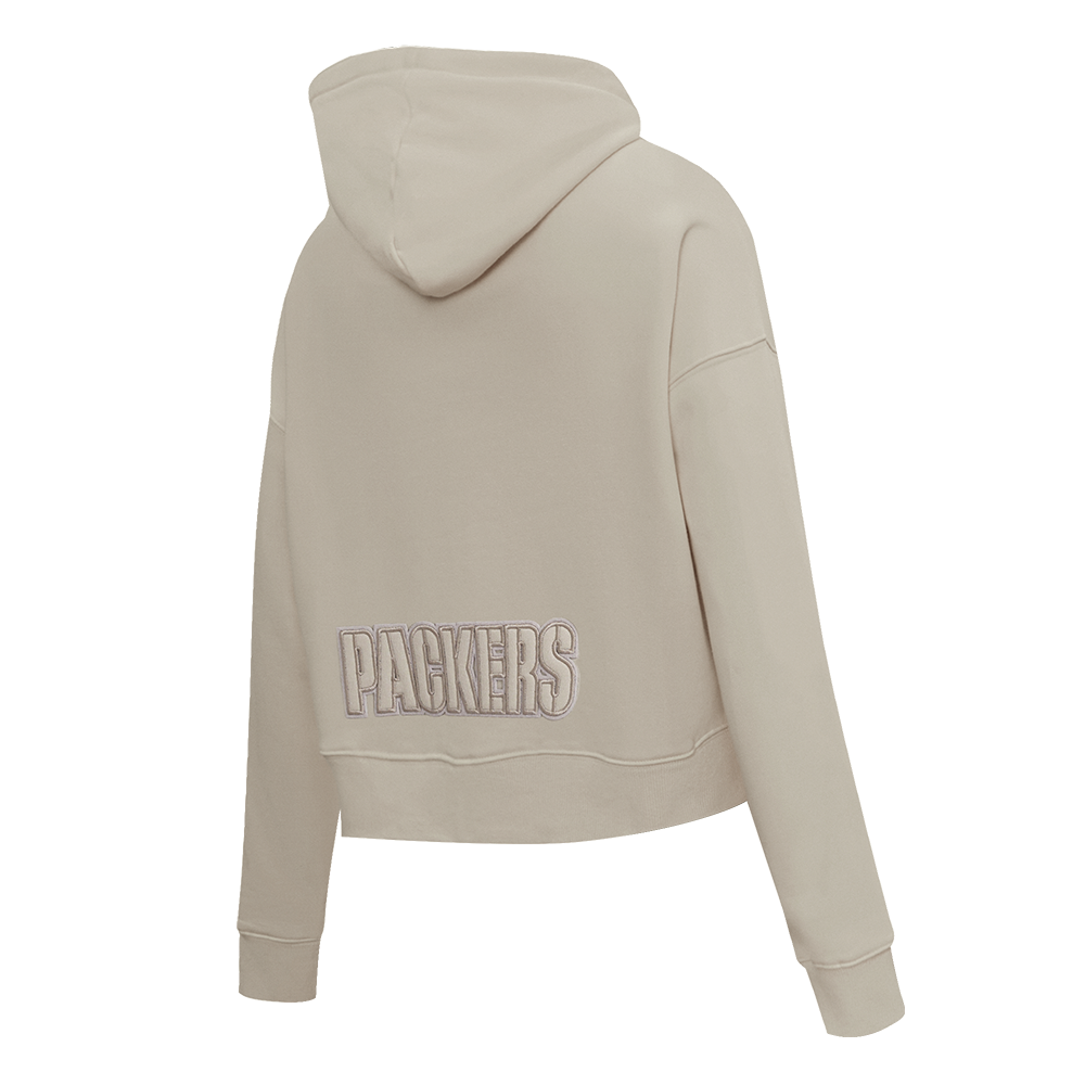 NFL GREEN BAY PACKERS NEUTRAL CHANDAIL À CAPUCHON COURT POUR FEMME (TAUPE)