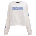 NFL GREEN BAY PACKERS VARSITY BLUES WOMEN'S  FLC CREWNECK (LINEN)