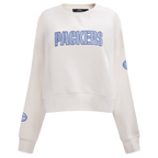 NFL GREEN BAY PACKERS VARSITY BLUES WOMEN'S  FLC CREWNECK (LINEN)