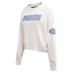 NFL GREEN BAY PACKERS VARSITY BLUES WOMEN'S  FLC CREWNECK (LINEN)