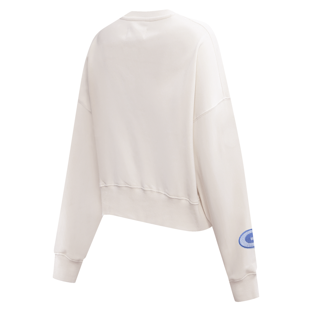 NFL GREEN BAY PACKERS VARSITY BLUES WOMEN'S  FLC CREWNECK (LINEN)