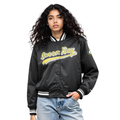 NFL GREEN BAY PACKERS SCRIPT TAIL BLOUSON EN SATIN POUR FEMME (NOIR)