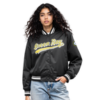 NFL GREEN BAY PACKERS SCRIPT TAIL BLOUSON EN SATIN POUR FEMME (NOIR)