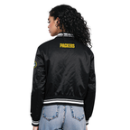 NFL GREEN BAY PACKERS SCRIPT TAIL BLOUSON EN SATIN POUR FEMME (NOIR)